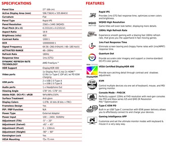 MSI MAG 274QRF QD E2: Specyfikacja