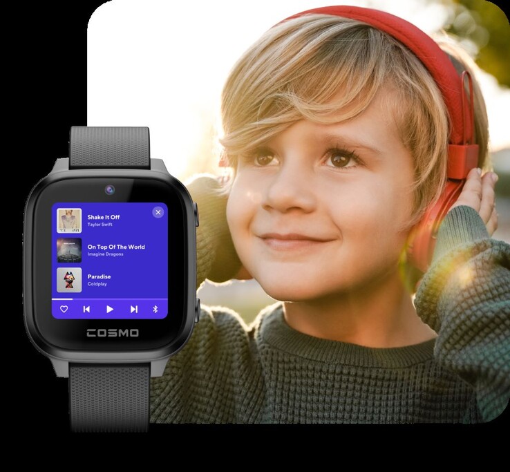 Dzieci mogą słuchać muzyki przyjaznej rodzinie tylko dzięki Spotify Kids na swoich smartwatchach JrTrack 4. (Źródło zdjęcia: Cosmo Technologies)