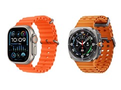 Po lewej: Apple Watch Ultra 2 | Po prawej: Samsung Galaxy Watch Ultra (Źródło zdjęcia: Apple, Samsung)