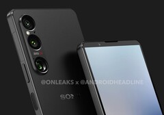 Xperia 1 VI ma być podobno krótsza, ale szersza niż obecna Xperia 1 V. (Źródło obrazu: @OnLeaks &amp;amp; Android Headlines)