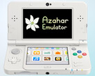 Emulator Nintendo 3DS z logo Azahar na ekranie konsoli 3DS