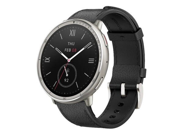 Amazfit Active 2 Premium Edition posiada szafirowe szkło ochronne i skórzane paski. (Źródło zdjęcia: Amazfit)