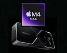 Applem4 Max wymienia ciosy z RTX 4070 Desktop GPU w benchmarku Blender. (Źródło obrazu: Apple, Nvidia)