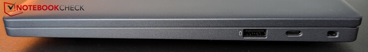 Prawo: USB-A (5 Gb/s), Thunderbolt 4 (PD 3.1 i DP 2.1), Kensington