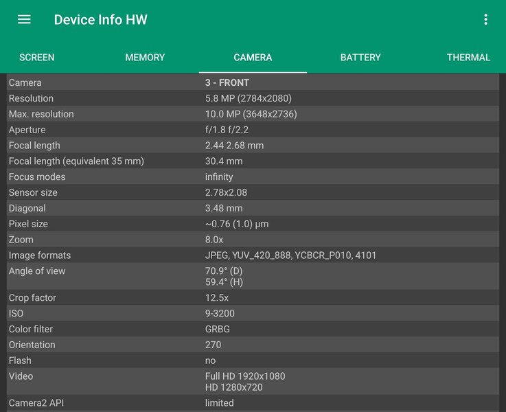 Sony IMX564. (Źródło obrazu: Notebookcheck)