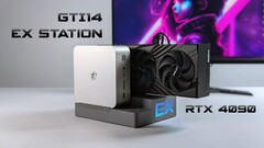 Stacja dokująca Beelink EX eGPU łączy się z gniazdem PCIe 4.0 x8 kompatybilnych mini PC (źródło obrazu: ETA Prime)