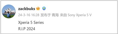 RIP Xperia 5. (Źródło zdjęcia: Weibo)