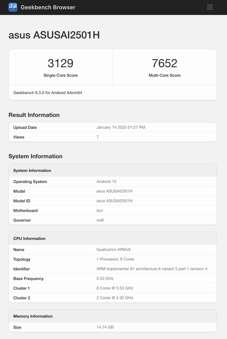 (Źródło obrazu: Geekbench)