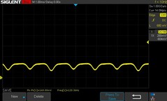 25% jasności: ściemnianie DC 120,36 Hz