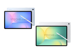 Rendery koncepcyjne serii Galaxy Tab S10 FE pokazują minimalne zmiany konstrukcyjne w stosunku do starszych modeli. (Źródło obrazu: Ytechb)