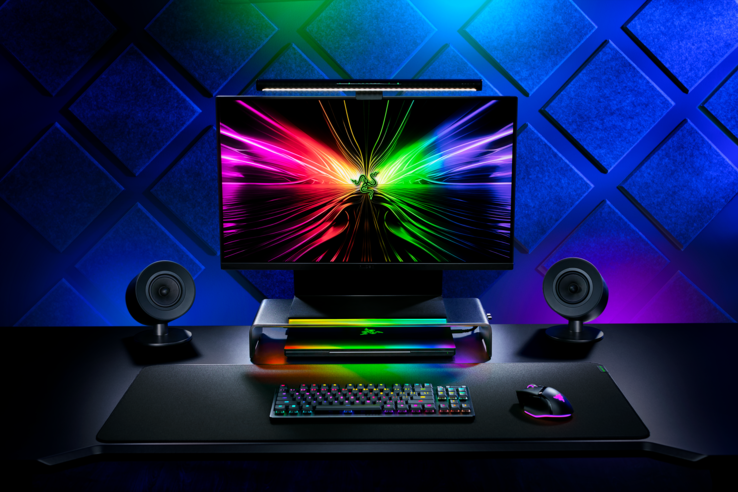 Nowa podstawka pod monitor Chroma w akcji. (Źródło: Razer)