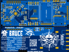 Render Bruce PCB v1 Smoochiee (Źródło obrazu: PCBWay)