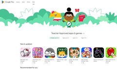 Sekcja dla dzieci w Google Play (źródło obrazu: własne)