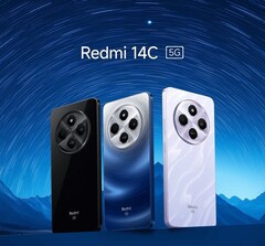 Redmi 14C 5G jest dostępny w kolorach Starlight Blue, Stardust Purple i Stargaze Black (źródło zdjęcia: Xiaomi)