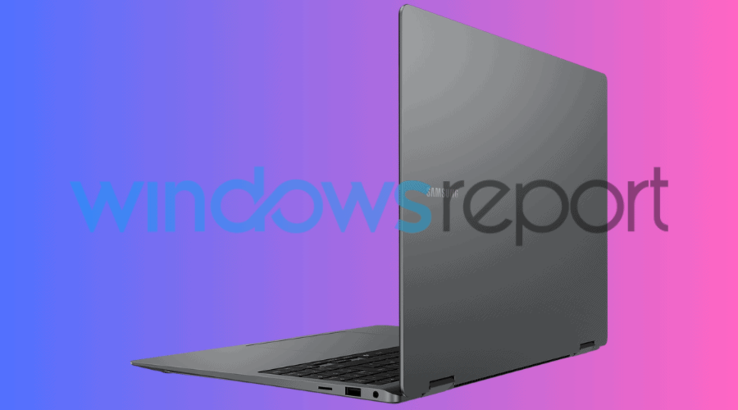 Samsung Galaxy Book 5 Pro 360 side (źródło obrazu Windows Report)