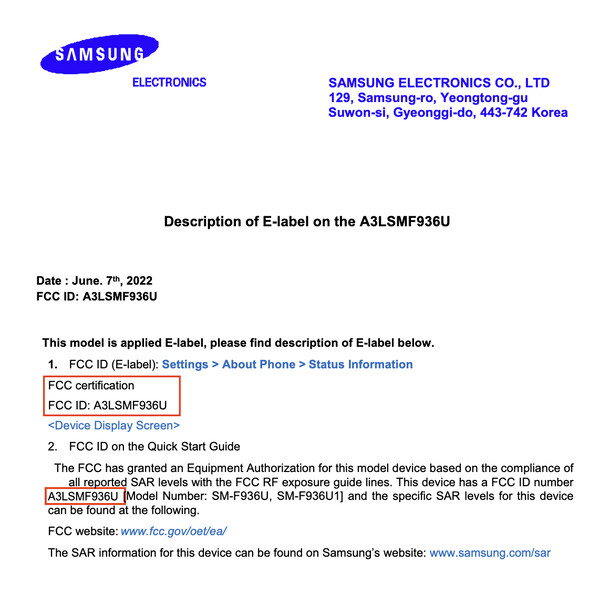 Galaxy S25 Plus. (Źródło zdjęcia: FCC)