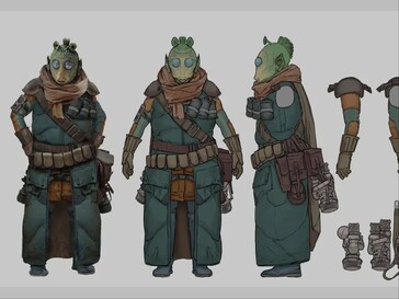 Rzekomo wyciekły obraz postaci Rodianina z Gwiezdnych Wojen Eclipse. (Źródło zdjęcia: MP1st)