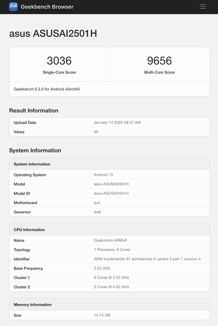 (Źródło obrazu: Geekbench)