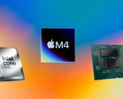 Apple M4 prowadzi z Core Ultra 9 285K i Ryzen 9 9950X w benchmarku Geekbench 6 Single-Core. (Źródło zdjęcia: Apple, AMD, Intel, Unsplash, edytowane)