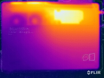 Temperatury powierzchni podczas testu obciążeniowego (na dole)