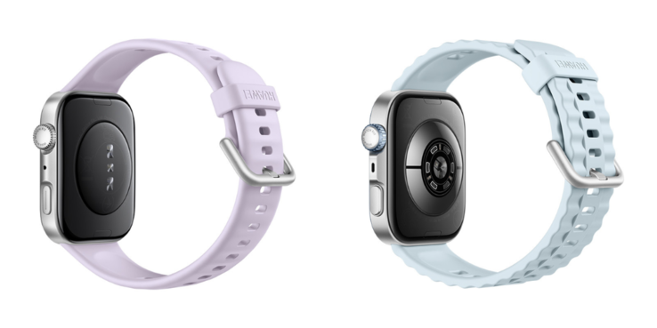 Huawei Watch Fit 4 (po lewej) i Watch Fit 4 Pro (po prawej) mają różne czujniki z tyłu. (Źródło zdjęcia: Bigbox)