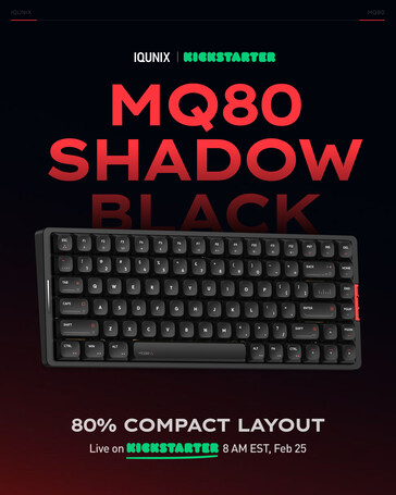 Iqunix MQ80 w czarnej kolorystyce Shadow Black