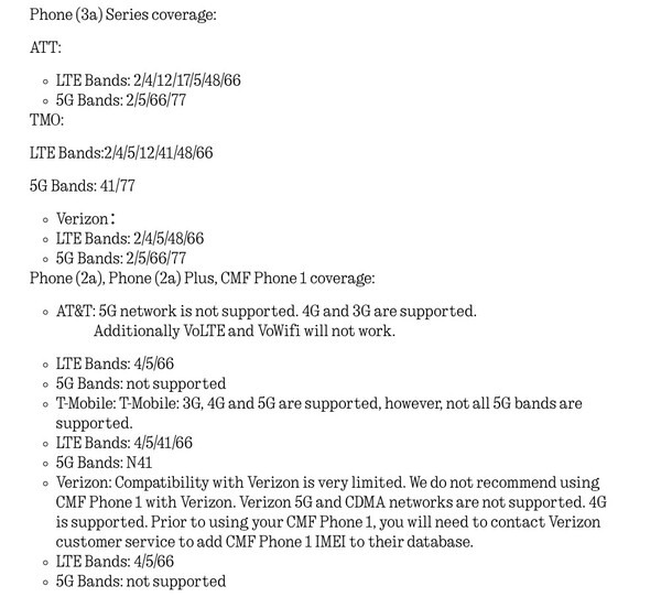 Seria Nothing Phone (3a) nie jest kompatybilna ze wszystkimi sieciami w USA. (Źródło zdjęcia: Nothing)