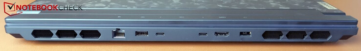 Tył: zasilanie, USB-A (5 Gb/s, Always-On), 2x Thunderbolt 4 (DP 1.4 i PD 3.0 140 W), HDMI 2.1, LAN