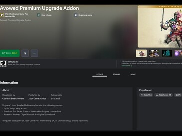 Avowed Premium Upgrade Xbox Game Pass (źródło obrazu: Microsoft)