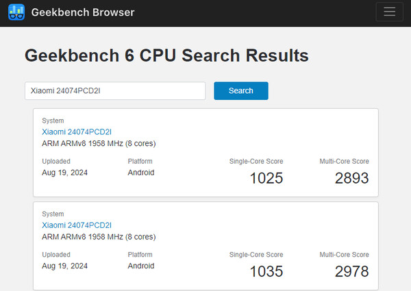 (Źródło obrazu: Geekbench)