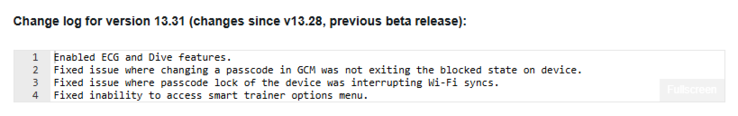 Dziennik zmian dla wersji beta 13.31 dla Garmin Enduro 3 i powiązanych smartwatchy. (Źródło obrazu: Garmin)