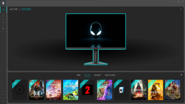 Alienware Command Center: Biblioteka gier