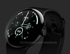 Google Pixel Watch 3 nie ma prawie żadnych zmian konstrukcyjnych, ale ma nowe funkcje. (Źródło obrazu: @OnLeaks / 91mobiles)