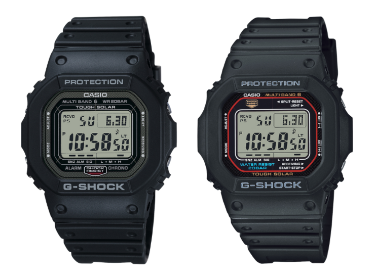 Zegarek Casio G-Shock GW5000U-1 (po lewej) i GWM5610U-1 (po prawej). (Źródło zdjęcia: Casio)