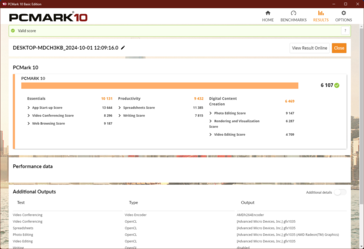 PCMark 10 w trybie bateryjnym