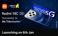 Redmi 14C 5G zadebiutuje w Indiach 6 stycznia 2025 r. (źródło zdjęcia: Flipkart via Xiaomi) 