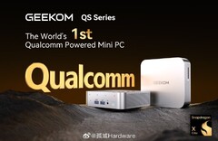 Seria Geekom QS będzie pierwszym konsumenckim mini PC wyposażonym w SoC Snapdragon X Elite. (Źródło obrazu: Weibo)