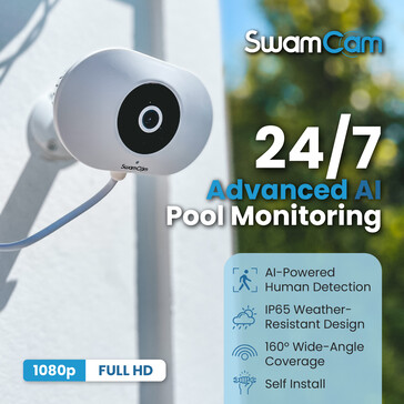 System monitoringu basenu SwamCam Deluxe Dual Camera pomaga zapobiegać przypadkowym zgonom z powodu utonięć. (Źródło zdjęcia: SwamCam)