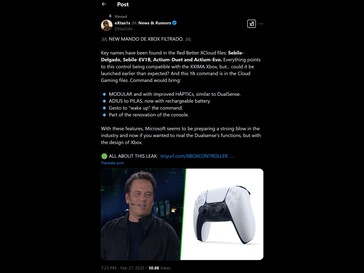 eXtas1s Sebile controller leak X post (źródło obrazu: konto eXtas1s X)