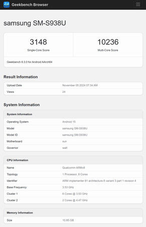 (Źródło obrazu: Geekbench)