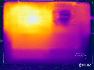 Temperatura powierzchni w teście obciążeniowym (na dole)