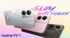 Realme P3 5G jest dostępny w kolorach Space Silver, Comet Grey i Nebula Pink (źródło zdjęcia: Realme)