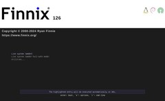 Ekran startowy Finnix 126 live Linux (źródło obrazu: Finnix Blog) 