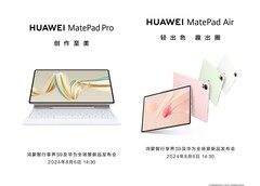 W sieci pojawiły się nowe informacje na temat Huawei MatePad Air i MatePad Pro (źródło zdjęcia: Huawei)