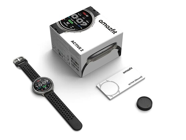 Amazfit Active 2 jest wyposażony w magnetyczną bazę ładującą. (Źródło zdjęcia: Amazfit)