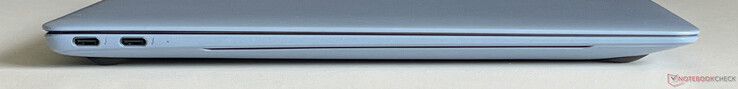Po lewej: 2x USB-C 4.0 z Thunderbolt 4 (40 Gbit/s, DisplayPort, Power Delivery)