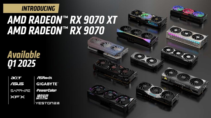 AMD Radeon RX 9070 XT i RX 9070 będą dostępne w różnych sklepach AiB (Źródło obrazu: AMD)