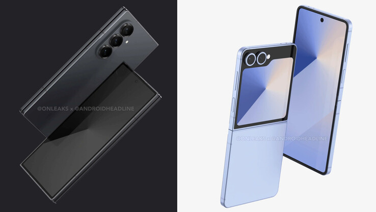 Galaxy Z Fold7 i Galaxy Z Flip7 powinny pojawić się jednocześnie tego lata. (Źródło obrazu: Android Headlines &amp; OnLeaks)