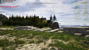 Regres wydajności Talos Principle 2 z aplikacją Nvidia. (Źródło zdjęcia: Sebastian Castellanos)