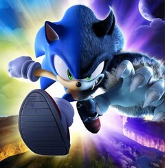 Gra Sonic Unleashed, w której gracze przejmują kontrolę nad tytułowym Soniciem przekształcającym się w &quot;wilkołaka&quot; (na zdjęciu), została przeniesiona na PC. (Źródło obrazu: okładka Sonic Unleashed)